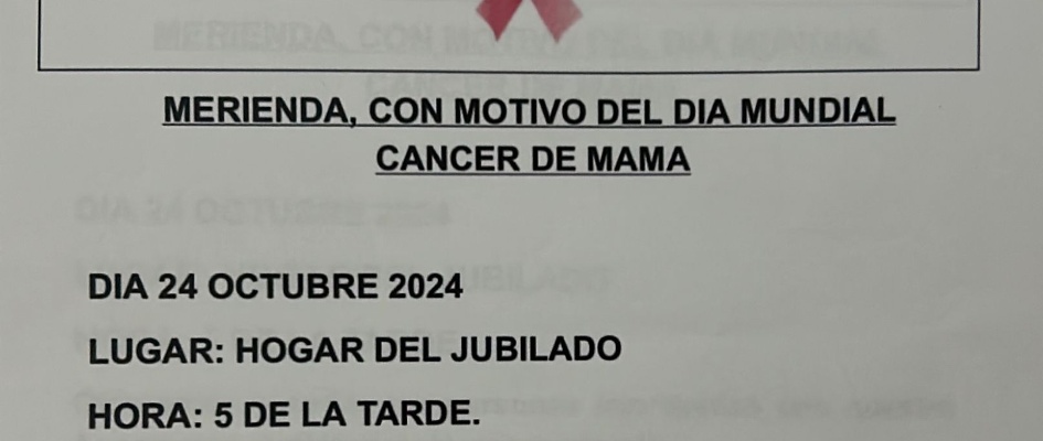MERIENDA CANCER MAMA CORCOYA 24 OCTUBRE