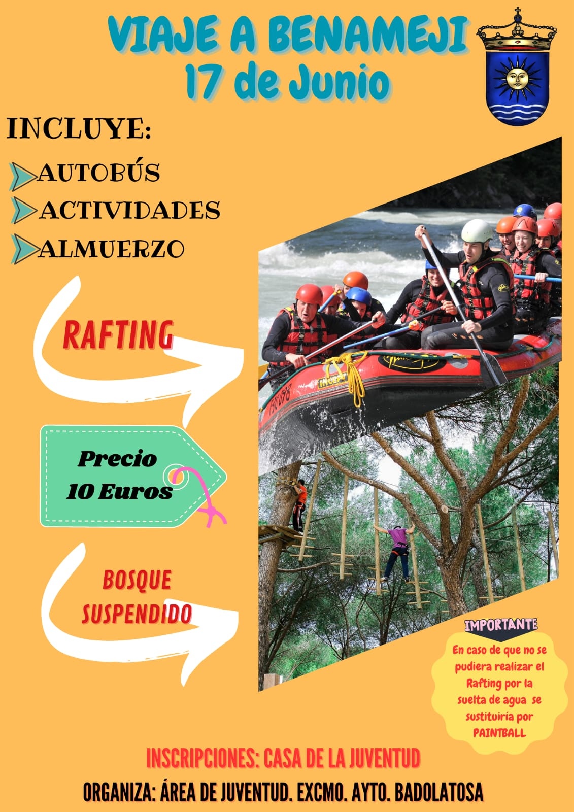 actividad rafting en benamejo 17 junio