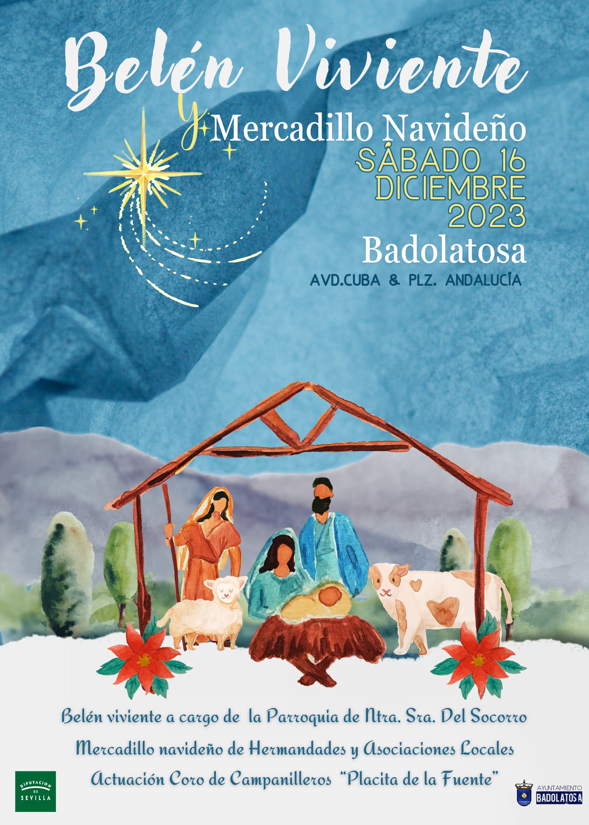cartel belen y mercadillo navideño