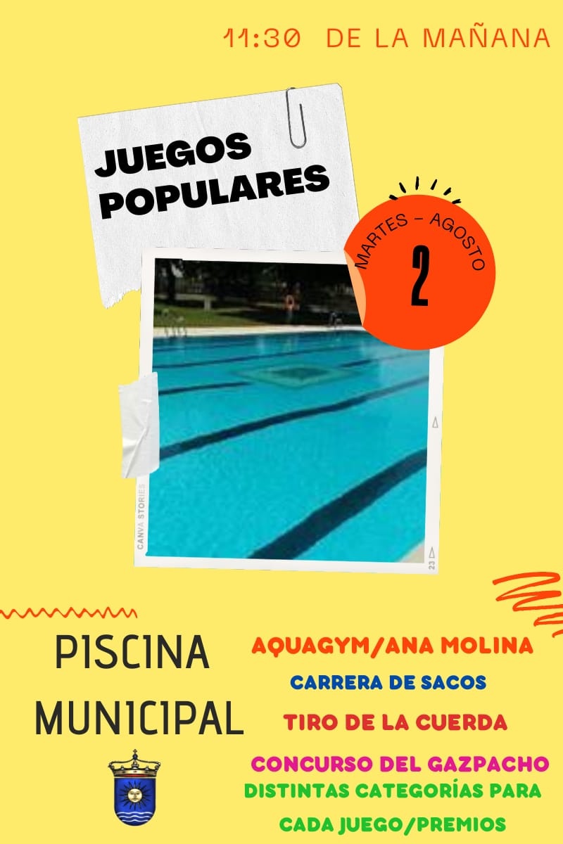 juegos populares piscina municipal 2 agosto
