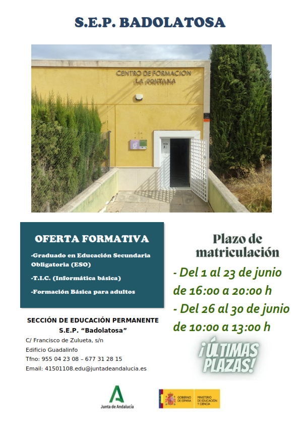 matricula adultos general