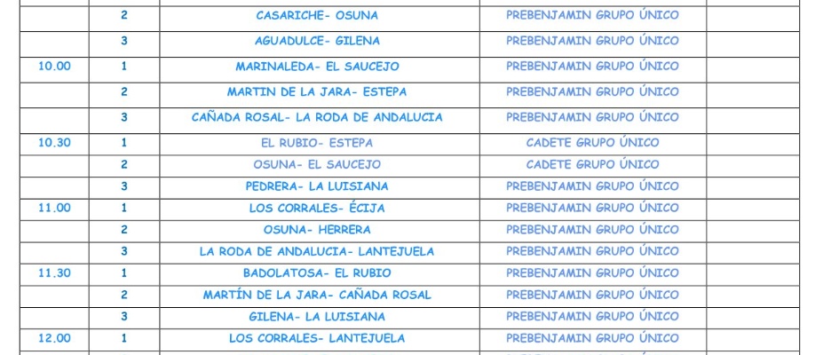 A4 Prebenjamines  Y Cadetes BADOLATOSA- CORCOYA-1