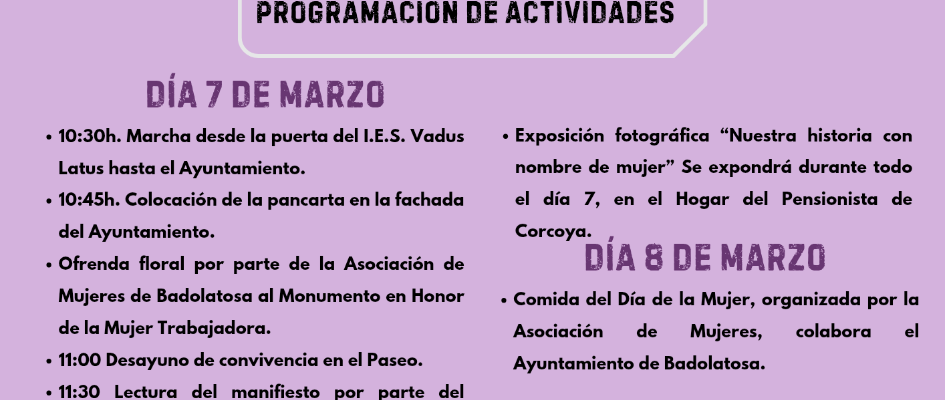 BADO PROGRAMACION 8MARZO