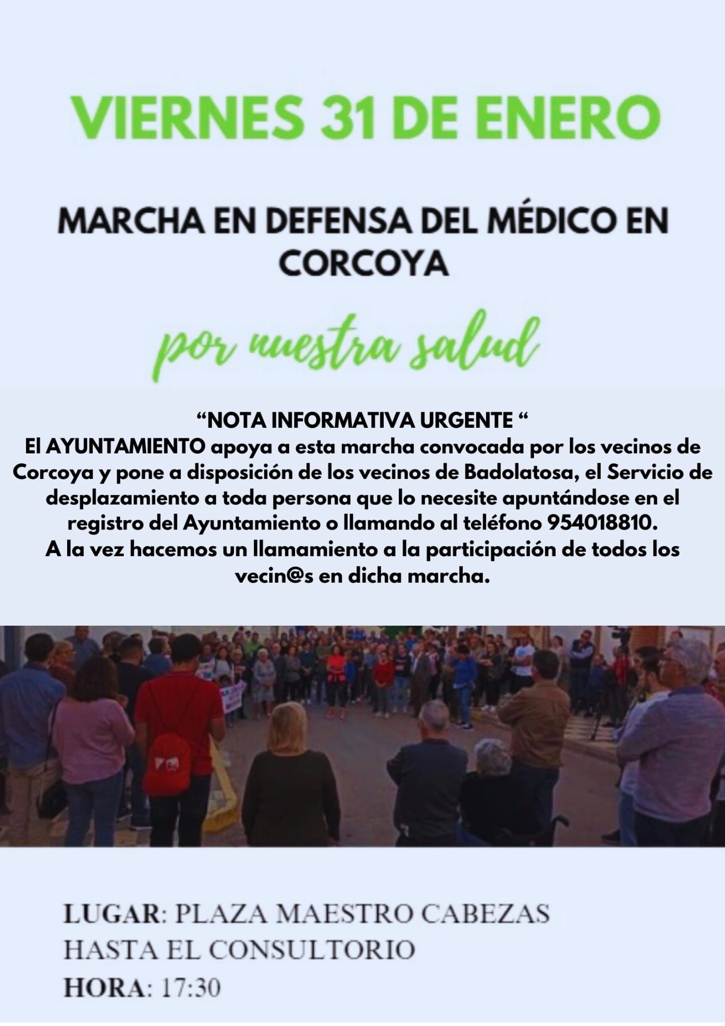 MARCHA DEFENSA MEDICO CORCOYA 30 ENERO