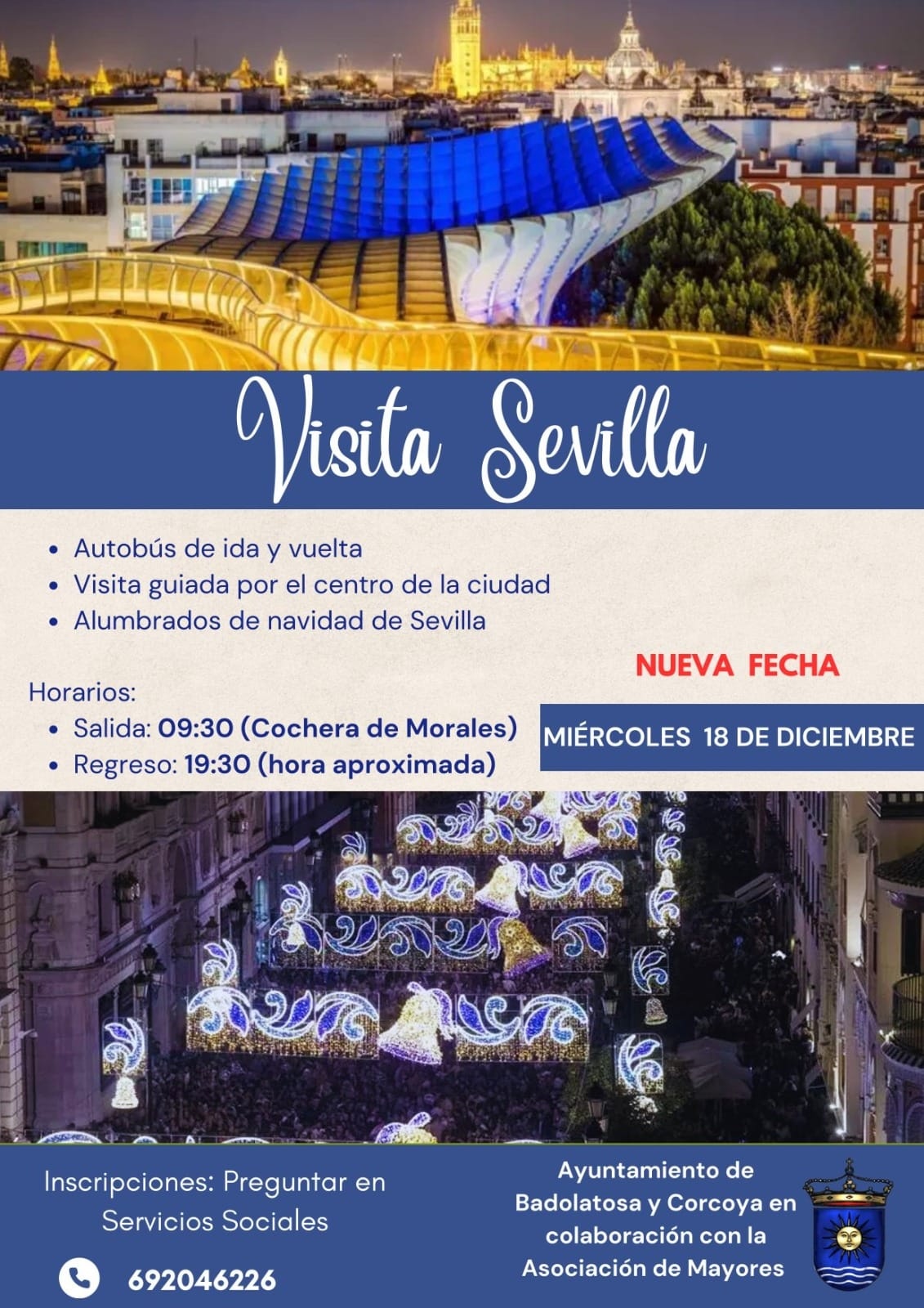 NUEVA FECHA VIAJE A SEVILLA BADOLATOSA