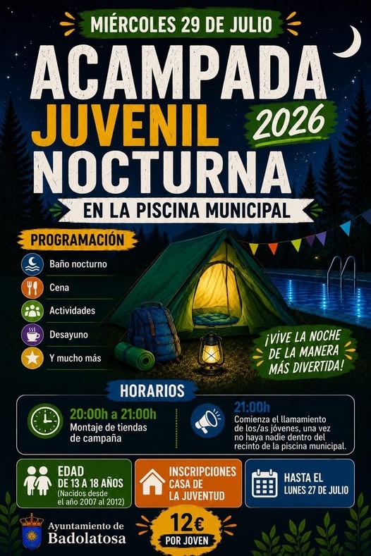 acampada juvenil nocturna 29 julio