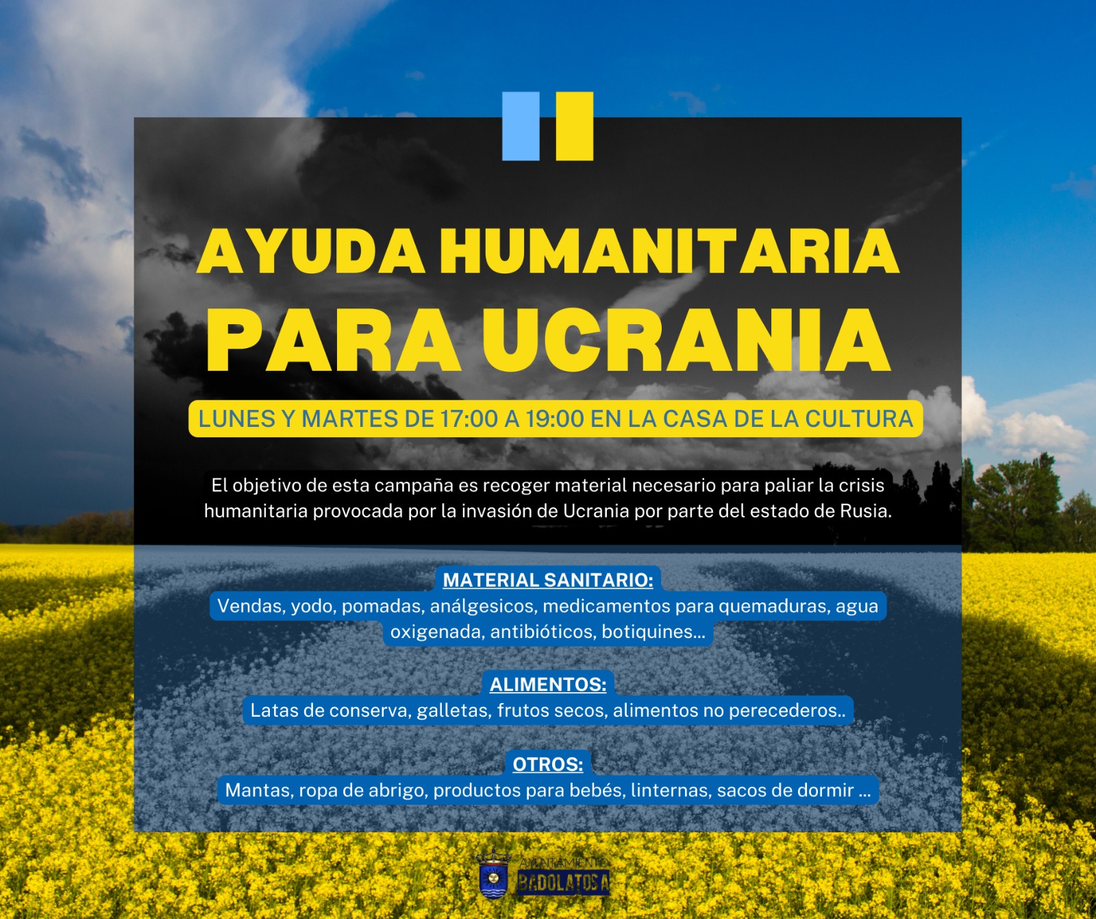 ayuda humanitaria ucrania badolatosa