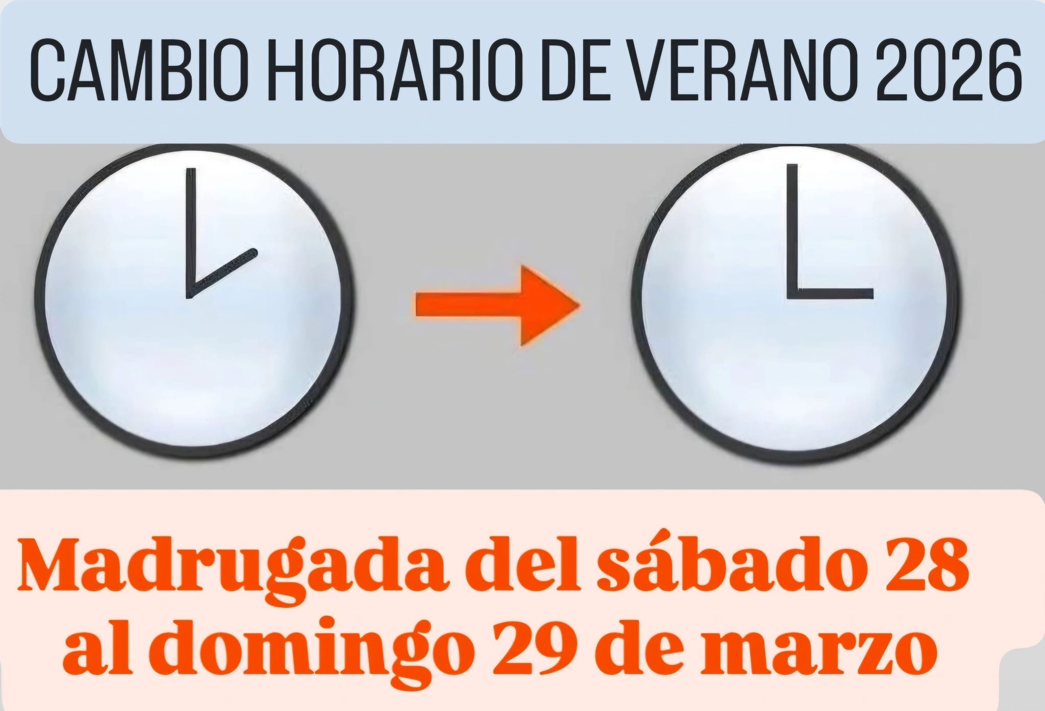 bado horario verano 2026