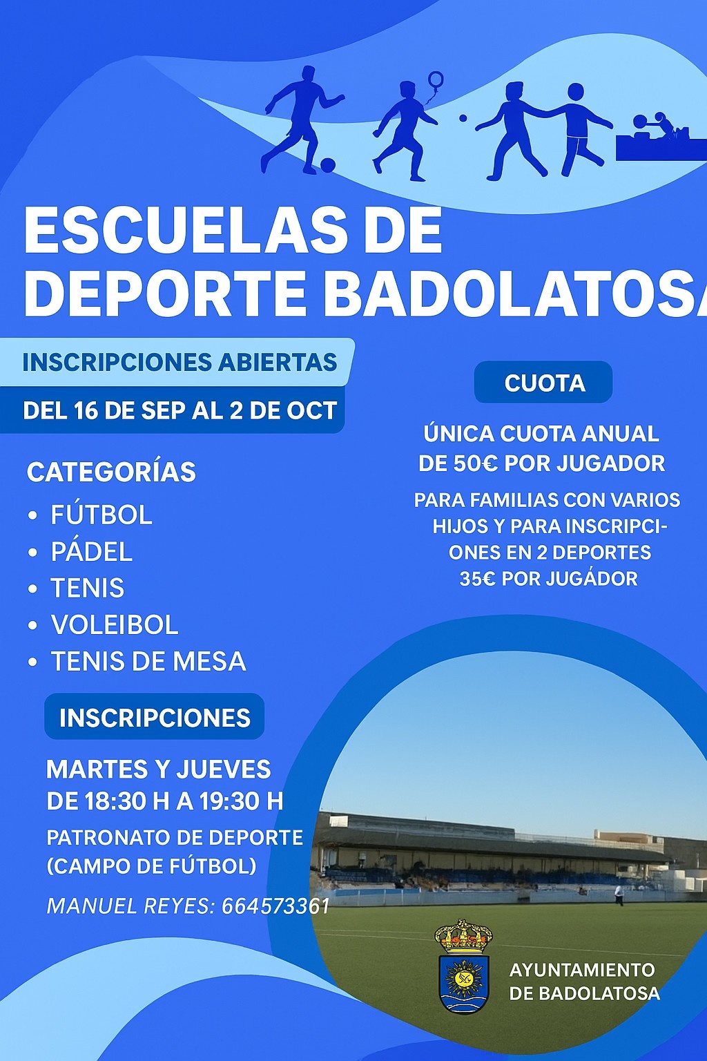badolatosa inscripciones escuelas deportivas