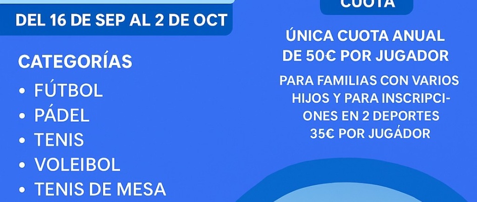 badolatosa inscripciones escuelas deportivas