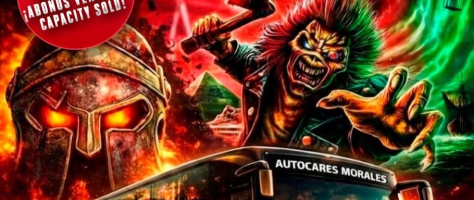 cartel bus lanzadera iron maiden