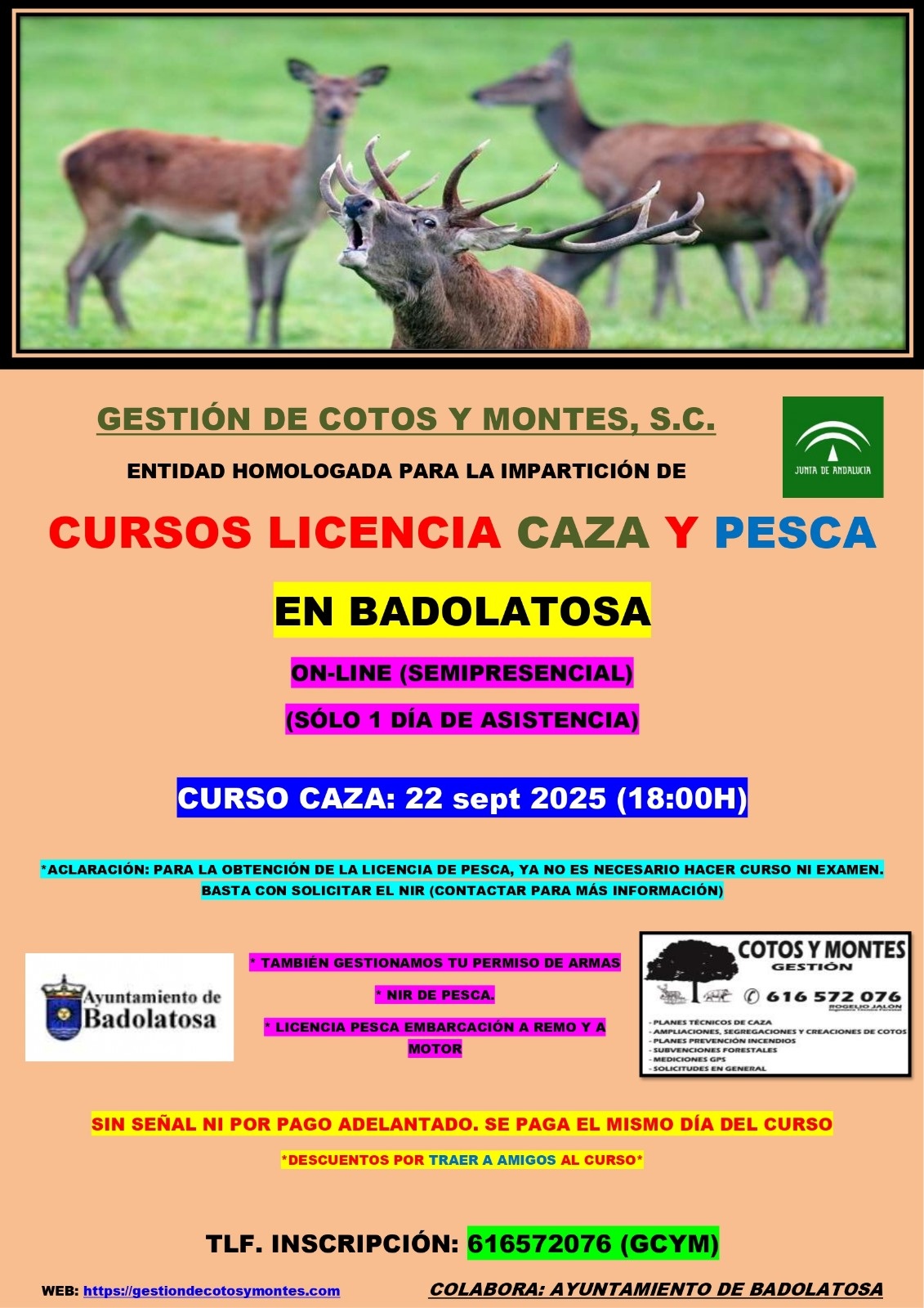 curso licencia caza y pesca 22sep