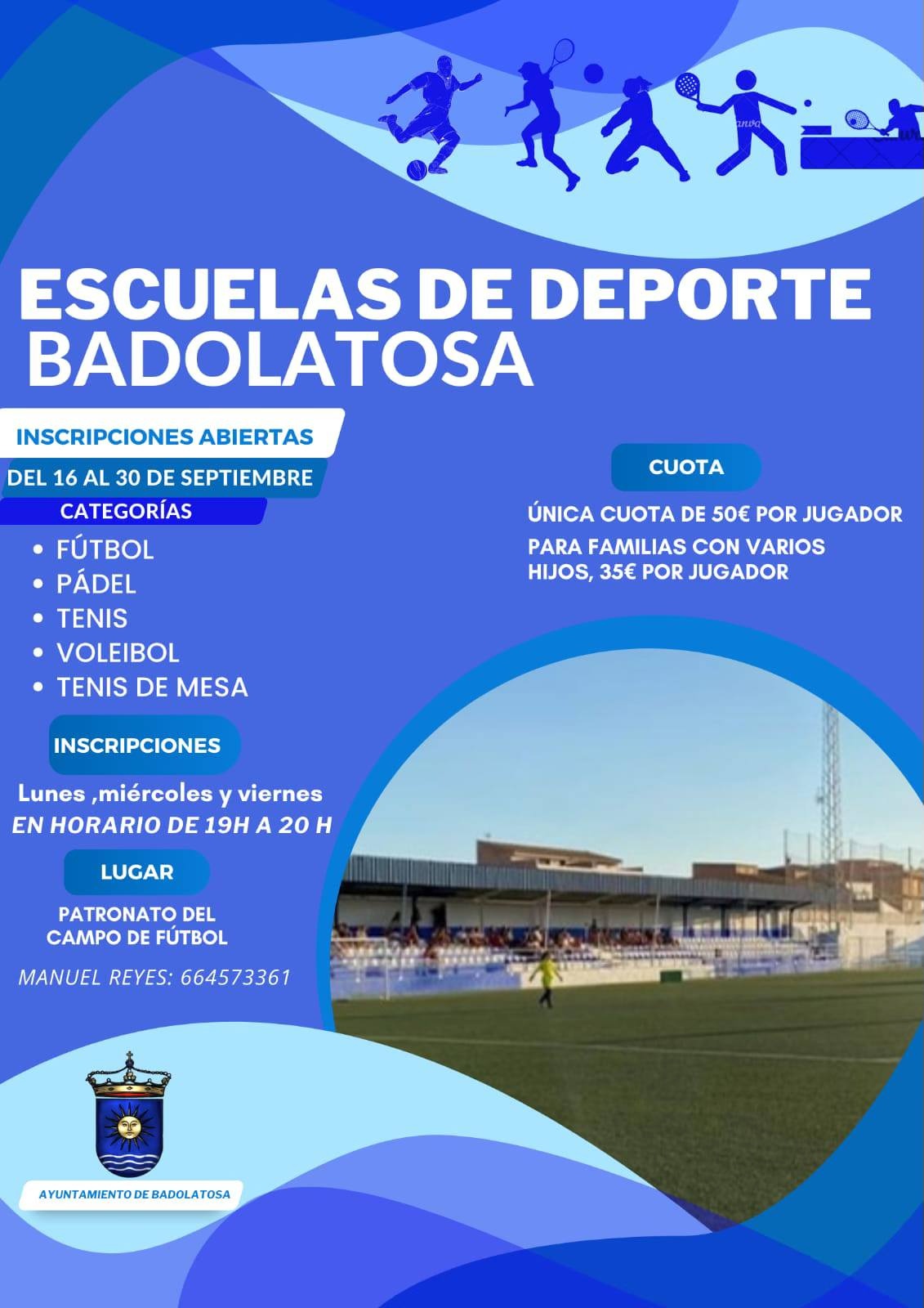 inscripciones escuelas deportivas